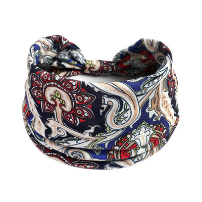 Bentite largi cu imprimeu de flori Boho, cu noduri vintage, turban elastic, bandana pentru cap pentru femei, fete, din bumbac, bandana moale, accesorii pentru par
