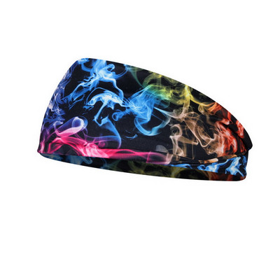 Tie Dye Колоездене Йога Спорт Пот лента за глава Дамска лента за пот за мъже Жени Йога ленти за коса Ленти за пот на главата Спортна безопасност