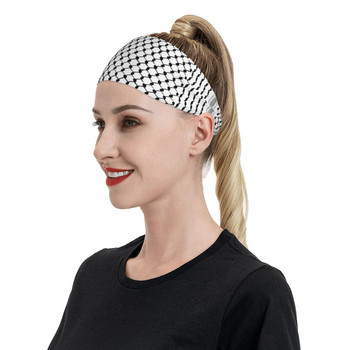 Палестинска Hatta Kufiya Sweatband Потни ленти за глава Palestine Arabic Keffiyeh Потна превръзка за глава Тенис Фитнес зала Фитнес лента за измиване