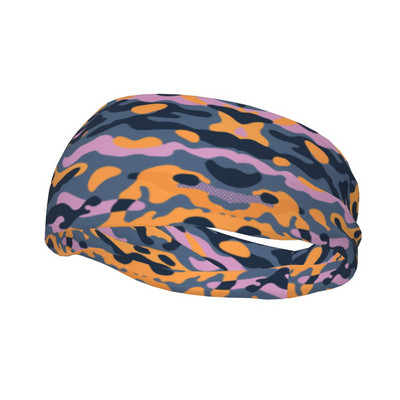 Individualizuota „Peat Dot Camo“ kamufliažinė prakaito juosta, skirta moterims, drėgmę sugerianti multicam karinė sportinė galvos juosta jogai