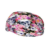 Gėlėta kaukolė, moteriška prakaito juosta, prakaituota galvos juosta, ištempiama dviračiu, bėgimo plaukų juosta, madinga galvos apdangalas, sauga