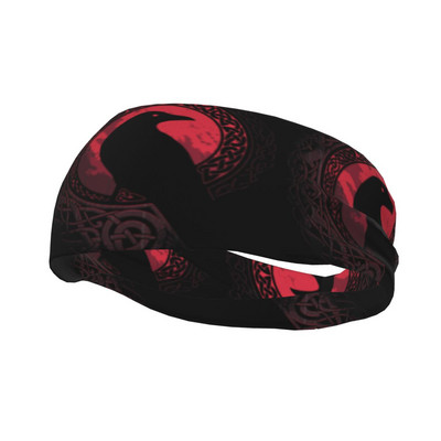 EDDA Bird Viking Valhalla Odin Sport Bandă pentru cap Transpirație Banda de păr Ciclism Yoga Banda pentru transpirație Siguranță sportivă pentru femei bărbați
