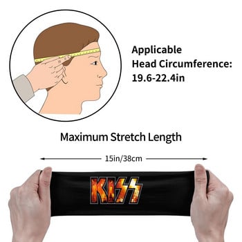 Kiss Rock Band Headband Sweat Wash Bands Star Singer Hair band Yoga Running Sweatband Sports Safety for Women Men