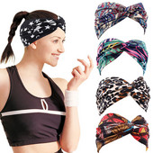 Peapael Print Bandana Elastne Knot Twist Risti juuksepaelad Juukseaksessuaarid Naistele Jõusaalis Hea kvaliteet
