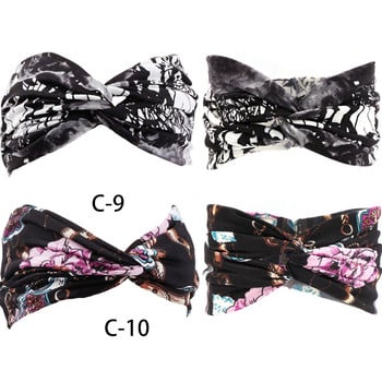 Headband Print Bandana Elastic Knot Twist Cross Κορδέλες μαλλιών Αξεσουάρ μαλλιών για γυναίκες στο γυμναστήριο καλής ποιότητας