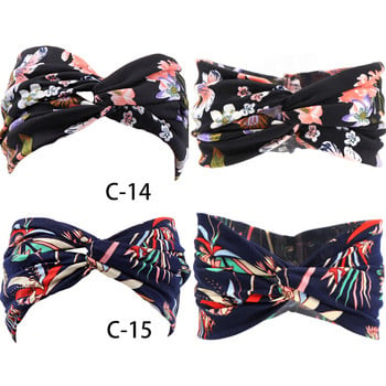 Headband Print Bandana Elastic Knot Twist Cross Κορδέλες μαλλιών Αξεσουάρ μαλλιών για γυναίκες στο γυμναστήριο καλής ποιότητας