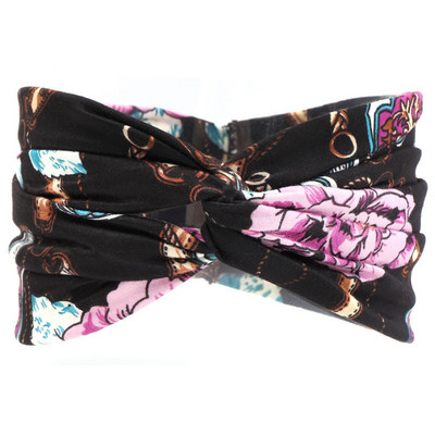 Peapael Print Bandana Elastne Knot Twist Risti juuksepaelad Juukseaksessuaarid Naistele Jõusaalis Hea kvaliteet