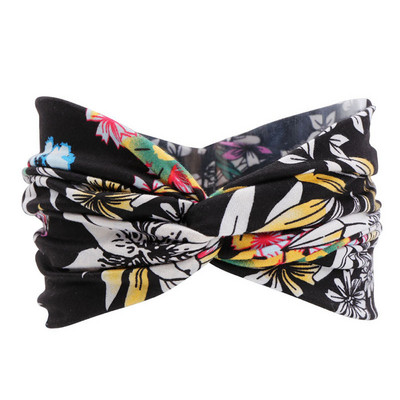 Peapael Print Bandana Elastne Knot Twist Risti juuksepaelad Juukseaksessuaarid Naistele Jõusaalis Hea kvaliteet