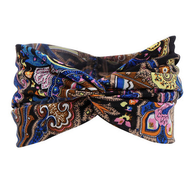 Peapael Print Bandana Elastne Knot Twist Risti juuksepaelad Juukseaksessuaarid Naistele Jõusaalis Hea kvaliteet