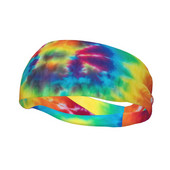 Spalvingo kaklaraiščio dažų rašto fonas moterims, vyrams, prakaito juostelė, prakaituota galvos juosta, elastinga joga plaukų juosta Galvos apvyniojimas, sauga sportui