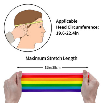 Rainbow Sweat Headwrap Вертикални линии Шаблон Лента за коса Велосипед Колоездене Бягане Sweatband Спортна безопасност за жени