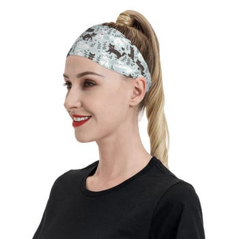 Cat Plant Αθλητικές μπάντες για γυναίκες Άνδρες Stretch Sweat Headbands Tennis Gym Fitness Head Sweat Bandages Headwrap Hair Turban