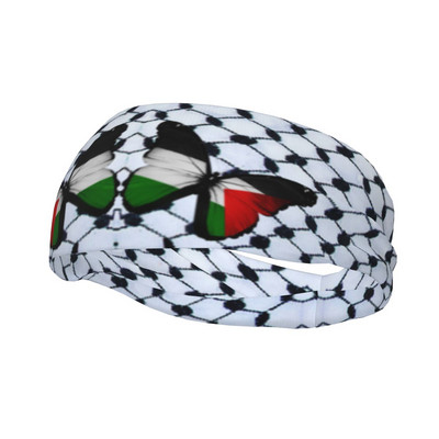 Palestinski Keffiyeh leptir traka za znojenje Meka atletska znojna traka za glavu Povoj za znoj za glavu Trake za pranje znoja u teretani