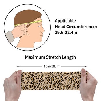 Leopard Sport Safety Sweatbands for Unisex Cheetah Animal Soft Sweat Head Sweat Bandages Sweat Wash Bands