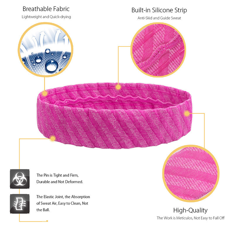 Sport fejpántok férfi és női légáteresztő homlokvédő futás kosárlabda fitnesz izzadságszalag jóga hajpánt nedvszívó