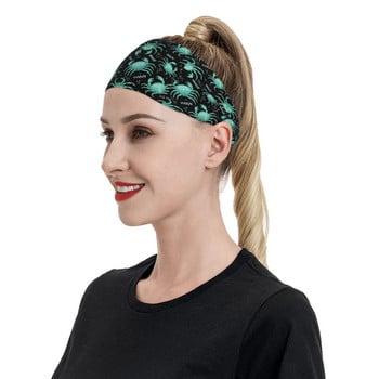 Cute Crabs Starfish Sea Animals Headband Headshanf Κορδέλα για τα μαλλιά Outdoor Sports Sweatband Αθλητική ασφάλεια για γυναίκες Άνδρες