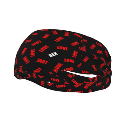 Love Sex Day Valentines Athletic Sweatbands for Unisex Stretch Sweat Headbands Gym Fitness Yoga Hair Bandage Sweat Wash Band