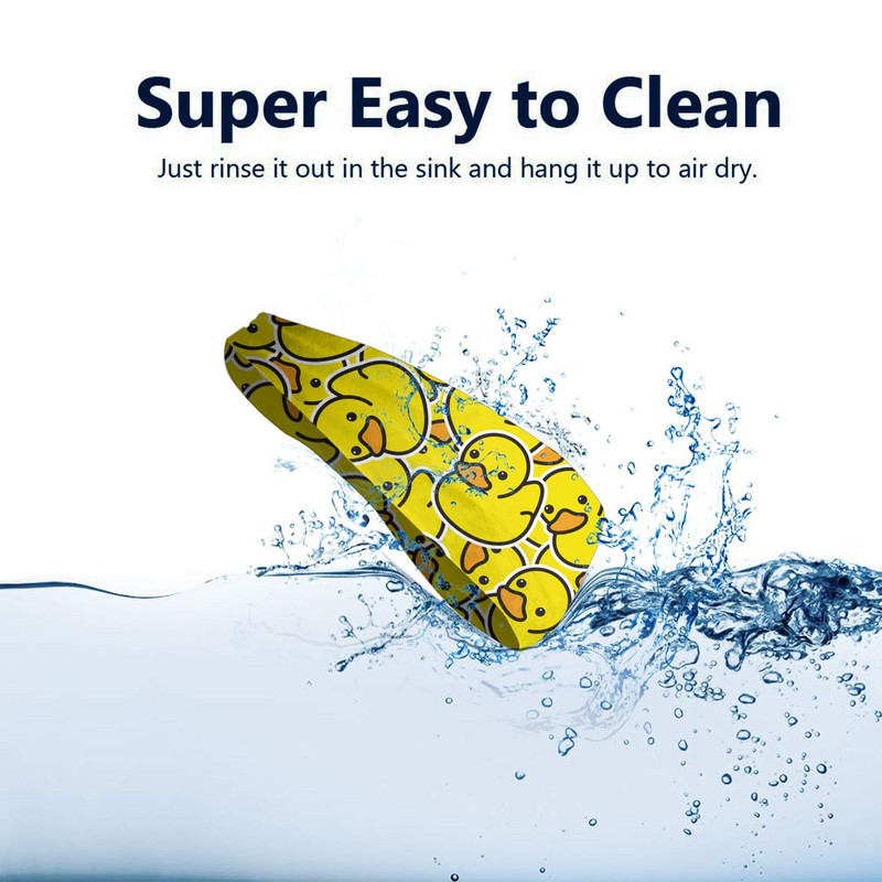 Model de rață galbenă de desene animate Banda de transpirație pentru femei Bandă de transpirație Bandă elastică elastică Yoga alergare Benzi de păr Bandaj de transpirație