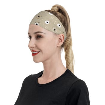 Cute Bear Bike Cycling Sweatband για γυναίκες Άνδρες Ζώο Stretch Sweat Headband Επίδεσμος μαλλιών γιόγκα βόλεϊ Headwear Hair Turban