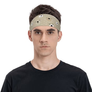 Cute Bear Bike Cycling Sweatband για γυναίκες Άνδρες Ζώο Stretch Sweat Headband Επίδεσμος μαλλιών γιόγκα βόλεϊ Headwear Hair Turban