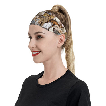 Γάτα Cute Animal Headband Headwear Κορδέλα μαλλιών Bike Cycling Running Sweatband Αθλητική ασφάλεια για γυναίκες άνδρες