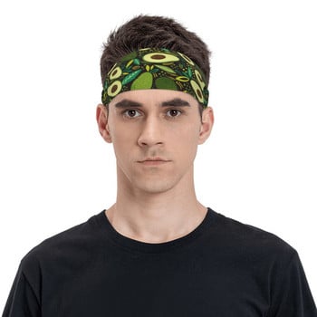 Αβοκάντο Flower Floral Headband Ζώνες ιδρώτα για κεφαλή Φρούτα Hair Band Yoga Running Sweatband Αθλητική ασφάλεια για γυναίκες Άνδρες