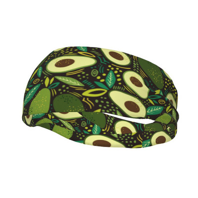 Avokadų žiedų gėlių galvos juosta, prakaito juosta Vaisių plaukų juosta Joga, bėgimo juosta, sportinė sauga moterims, vyrams