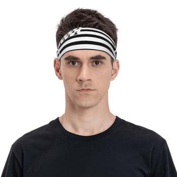 Βρεττανική Βρετάνη Flag Bike Cycling Sweatband Flag France Sweat Headband Γυμναστήριο Γυμναστήριο Yoga Head Sweat Bandages Hair Sweat Sweat Band