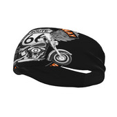 Benzile de transpirație pentru autostrada Americii Bentite de transpirație de siguranță pentru sport și sport Route 66 Bandaje de păr retro Gym Fitness Yoga Bentita de păr