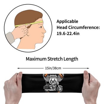 Americas Highway Sweatbands Stretch Sport Safety Sweat Headbands Route 66 Retro Hair Bandages Gym Fitness Yoga Hairband