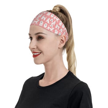 Poodle Sweatband Elastic Running Sweat Headbands για γυναίκες Άνδρες Animal Dog Lover Hair Bandages Gym Fitness Yoga Hair Turban