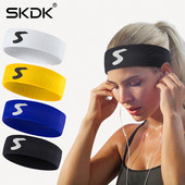 SKDK 1vnt Elastinė poliesterio medvilninė prakaito juostelė Joga bėgimo sportinė juosta galvos juosta plaukų juosta galvos prakaito juosta Sporto sauga