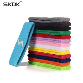 SKDK 1pcΕλαστικό πολυεστέρα βαμβακερό ιδρώτα Headband Yoga Running Fitness Sweatband Headband Hair Bands Head Sweat Band Sports Safety