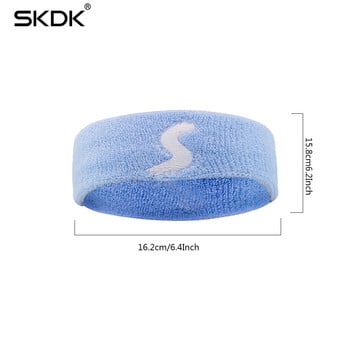 SKDK 1pcΕλαστικό πολυεστέρα βαμβακερό ιδρώτα Headband Yoga Running Fitness Sweatband Headband Hair Bands Head Sweat Band Sports Safety