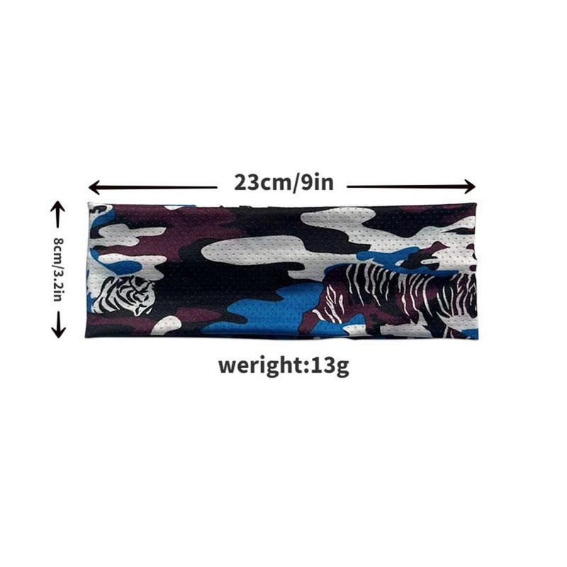 Turban Camouflage Fitness Beh pre mužov Ice Silk Čelenka do vlasov Športová čelenka v kórejskom štýle