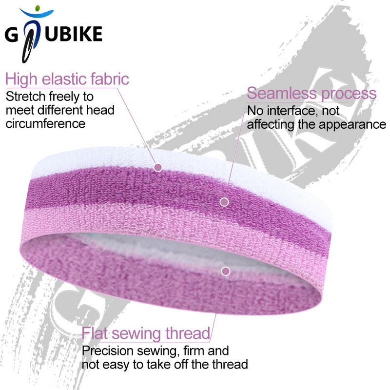 GTUBIKE Sportska pamučna rastezljiva znojnica Traka za glavu Muškarci Žene Joga Traka za kosu Teretana Fitnes Košarka Biciklizam Elastična traka za ručnik