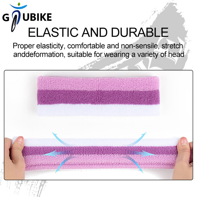 GTUBIKE Sportska pamučna rastezljiva znojnica Traka za glavu Muškarci Žene Joga Traka za kosu Teretana Fitnes Košarka Biciklizam Elastična traka za ručnik