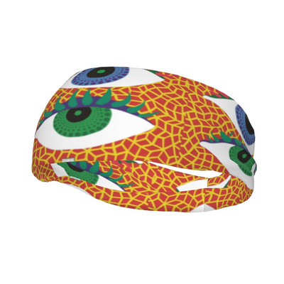 Two Eye Yayoi Kusama Sweat Headband Headwrap Polka Aesthetic Hair Bands Outdoor Sport Sweatband Sports Safety for Women