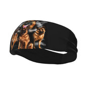 Saksa lambakoerte meeste higipaelad spordipeapaelad, venivad elastsed rattajooga juuksepaelad GSD armastaja loomade peaga higipaelad