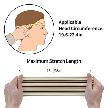 Ουδέτερες πολύχρωμες ρίγες Sweatbands Stretch Running Sweat Headbands for Unisex Headwrap Head Sweat Bandage Sweat Wash Bands