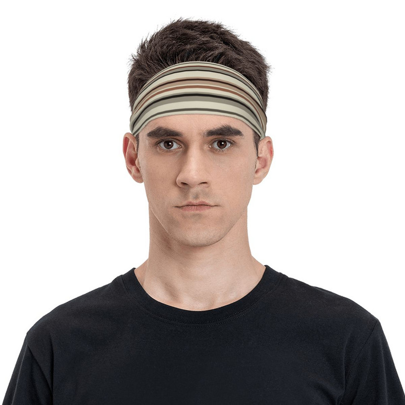 Ουδέτερες πολύχρωμες ρίγες Sweatbands Stretch Running Sweat Headbands for Unisex Headwrap Head Sweat Bandage Sweat Wash Bands