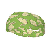 Σχέδιο κουνελιού Λευκός επίδεσμος ιδρώτας κεφαλής Χαριτωμένο ζώο για τα μαλλιά Fitness Sports Yoga Sweatband Αθλητική ασφάλεια για γυναίκες Άνδρες