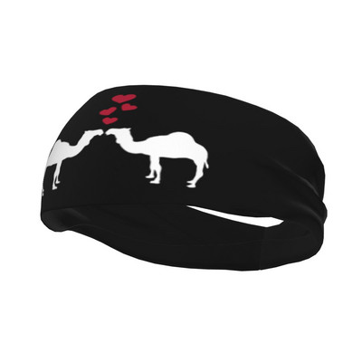 Camels Love Running Sweatbands за жени, мъже, бозайници, пустиня, еластични потни ленти за глава, превръзки за коса, неплъзгащи се ленти за измиване на пот