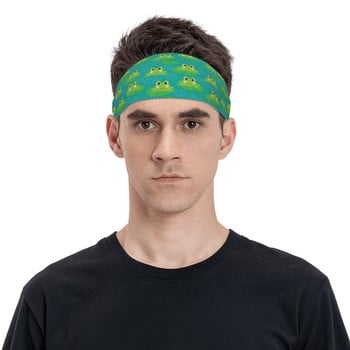 Frog Animal Men Sweatband Headband Elasticity Tennis Gym Κορδόνι μαλλιών Anime Manga Headwear