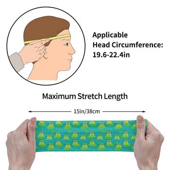 Frog Animal Men Sweatband Headband Elasticity Tennis Gym Κορδόνι μαλλιών Anime Manga Headwear