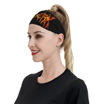 Berserk Dark Headband Sweat Επίδεσμος Ιαπωνικό Anime Υπερμεγέθη κορδέλα μαλλιών Yoga Running Sweatband Αθλητική ασφάλεια για γυναίκες