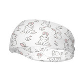 Rabbit White meeste higipael peapael, veniv elastne treening Tennis Fitness juuksepael Loomade side