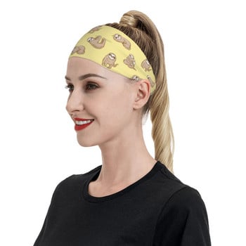 Sloth Pattern Headband Headwrap Animal Funny Hair Bands Cycling Yoga Sweatband Αθλητική ασφάλεια για γυναίκες