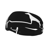 Heartbeat Doberman Cool Prakaito juostelės Ištemptos bėgimo prakaito galvos juostos Neslystančios šunų plaukų tvarsčiai Sporto salė Fitneso Joga Plaukų Prakaito juostos