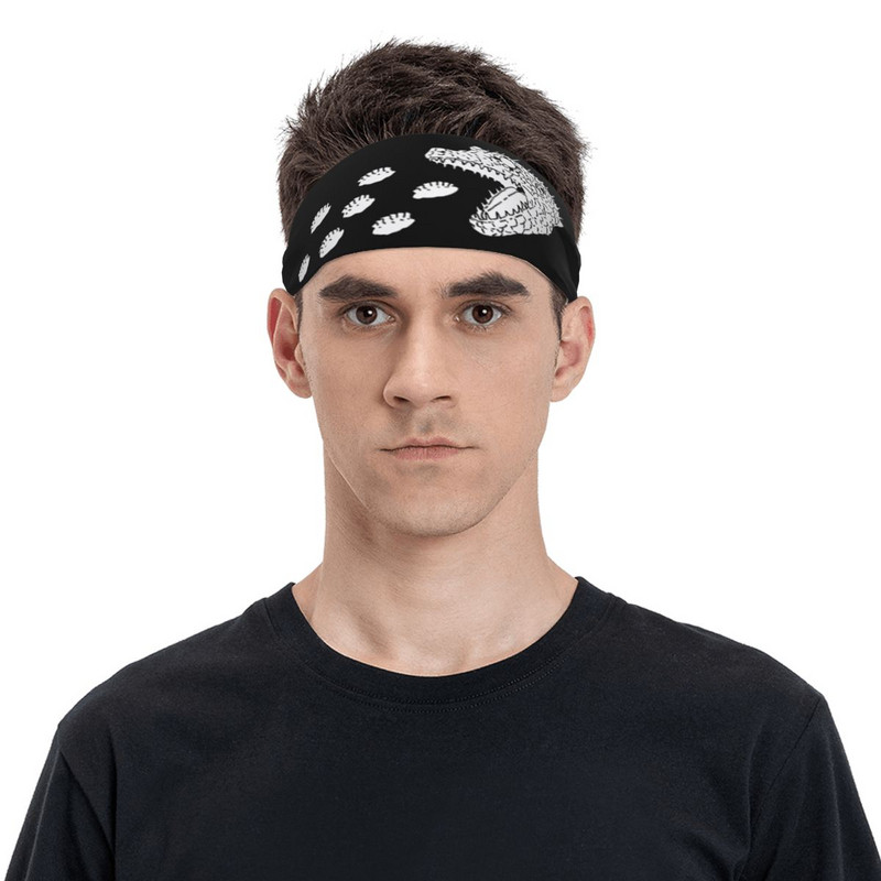 Kaiman Eating Gyozas Dorohedoro Prakaito juosta Atletiškos prakaito galvos juostos, skirtos Unisex galvos apdangalams Plaukų tvarsčiai Fitness Yoga Prakaito prausimosi juosta